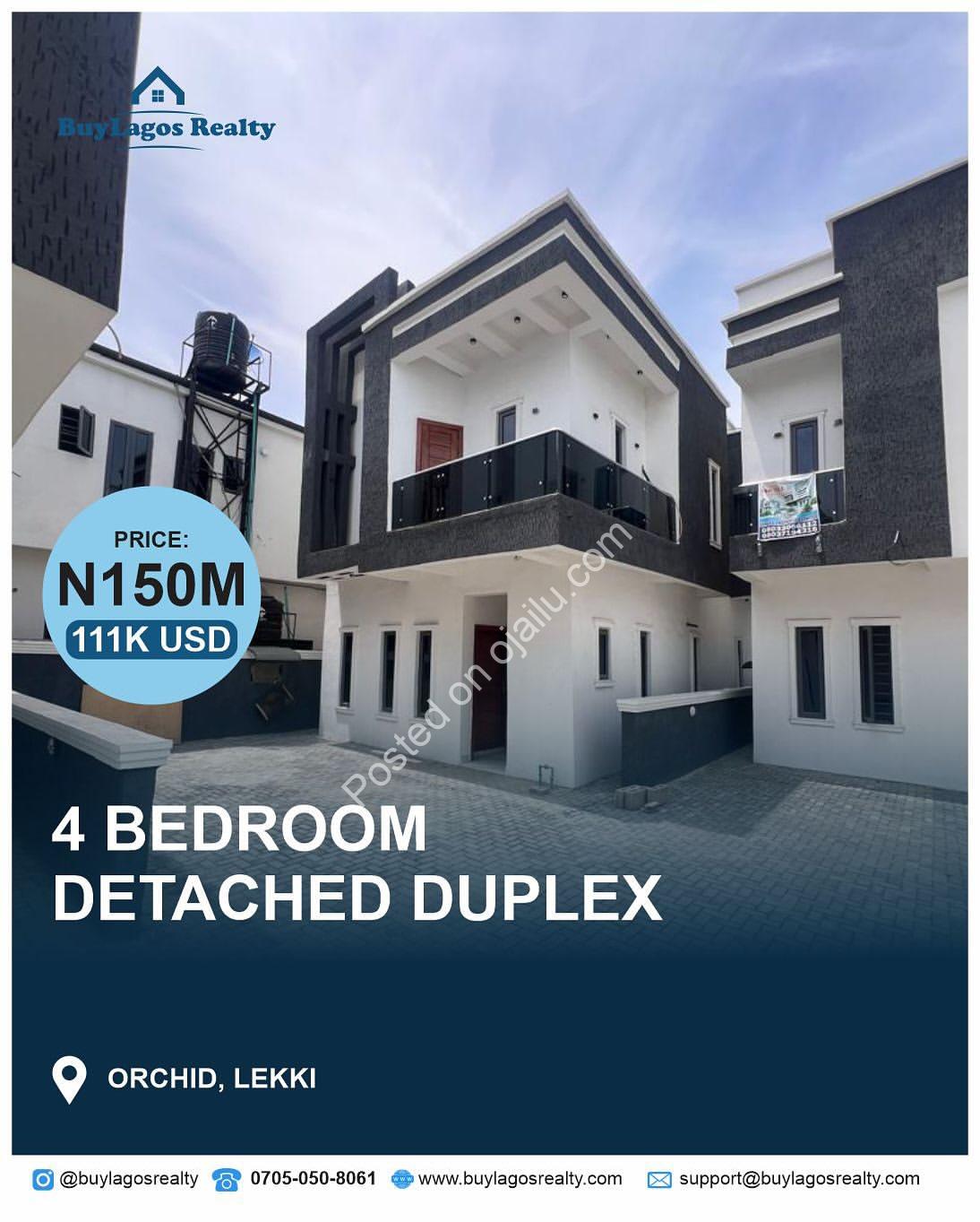 Orchid Lekki’s Finest: 4-Bed Ensuite Haven