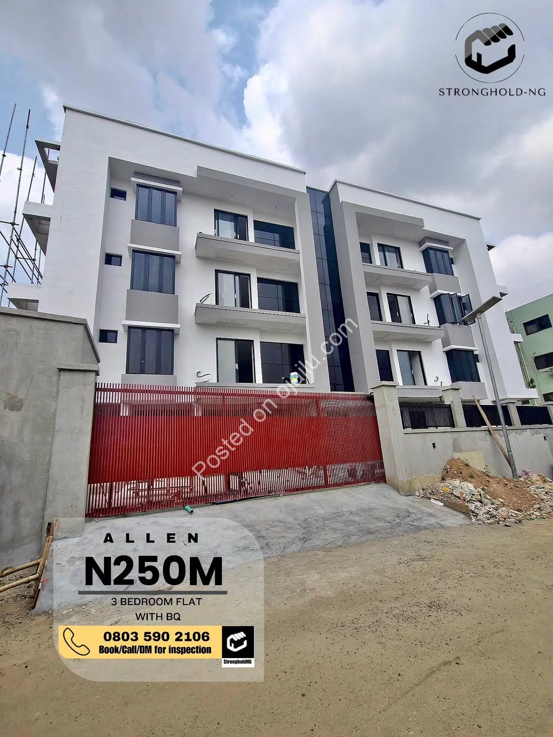 Modern 3-Bed Flats with BQ in Gated Ikeja Haven
