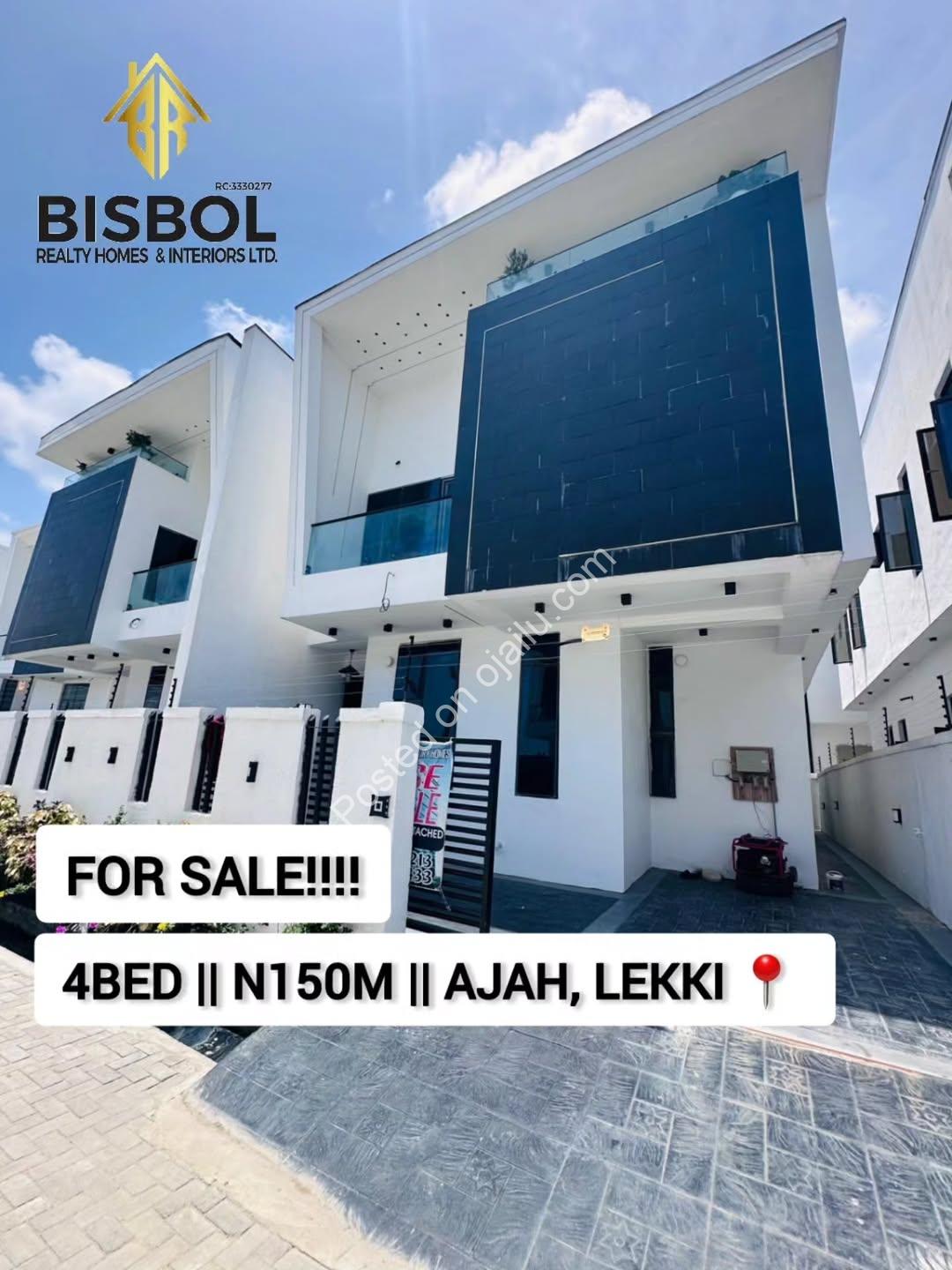 Move-In Ready: 4-Bed Duplex in AJAH Lekki
