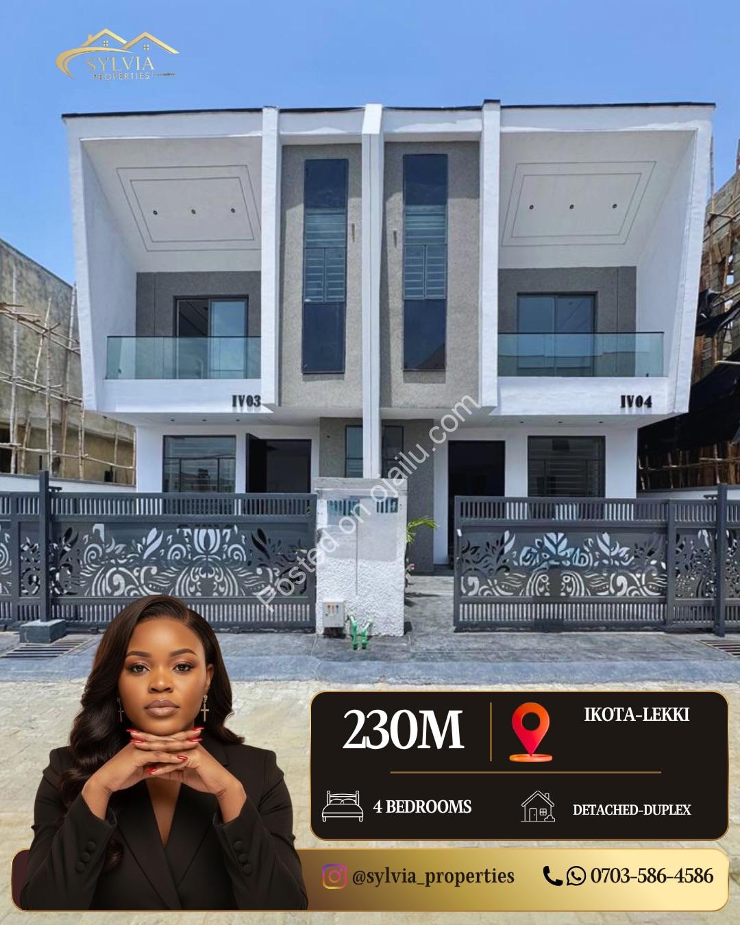 Ikota’s Finest: 4-Bed Semi-Detached with Stamped Floors & Cinema Sound