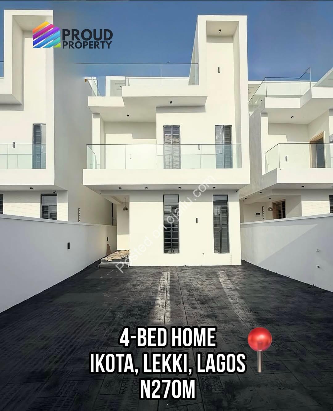 40% ROI: Ikota Executive 4-Bed Duplex with Jacuzzi