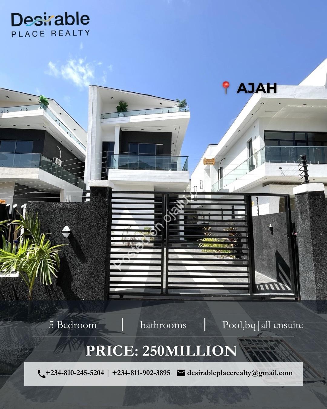 Your Next Level: 5BR Ready in Ajah – N250M