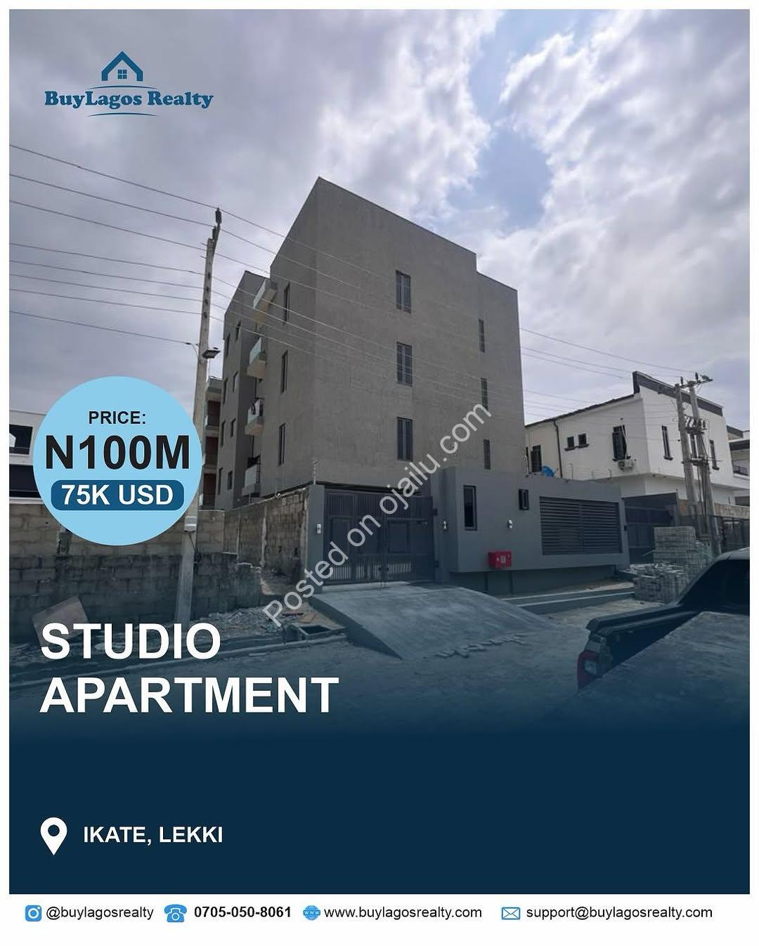 Sleek Ikate Studio: Modern Finishes, Prime Location