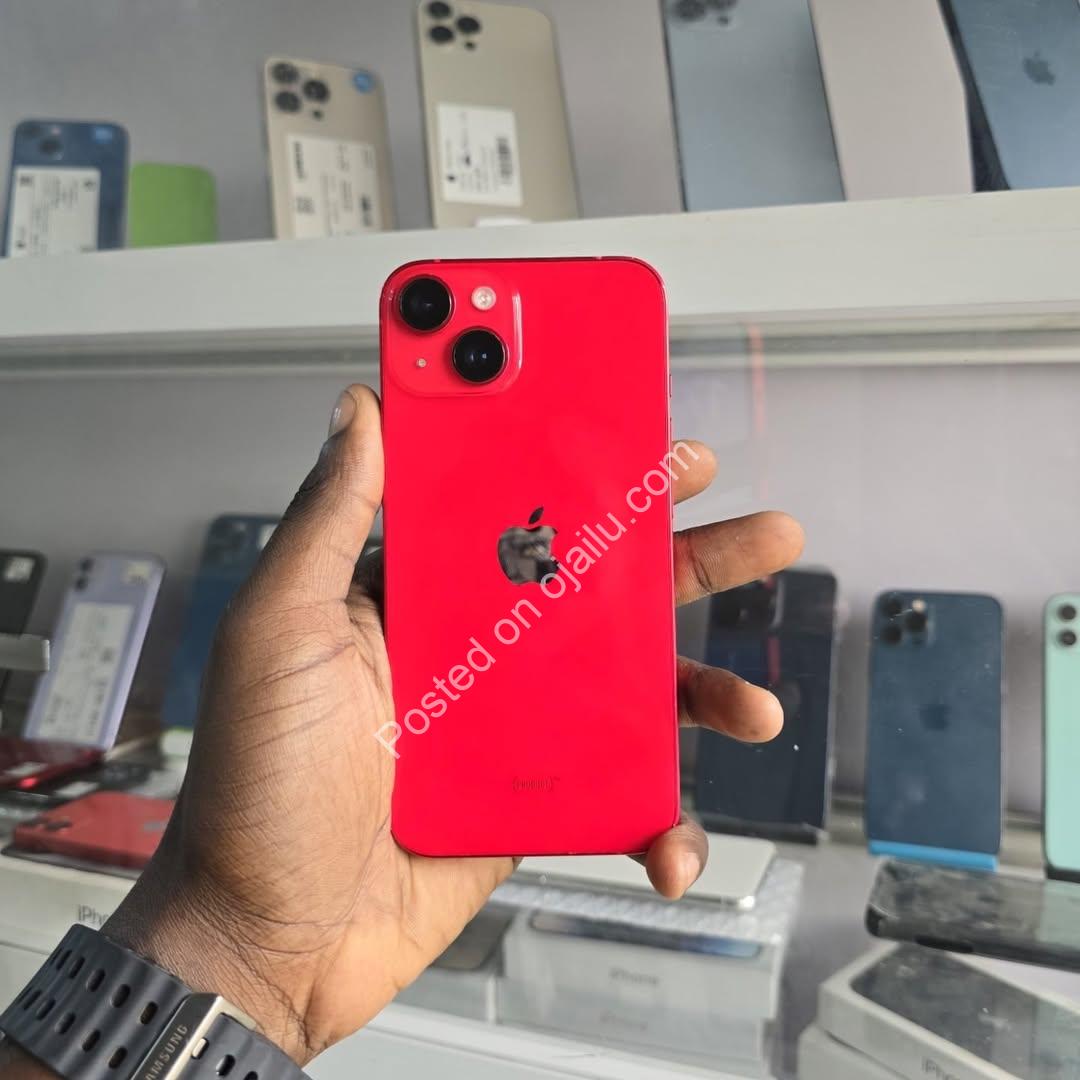 ₦560K! iPhone 14 Red, 128GB, UK Used, 89% Battery: Free Pouch + Privacy Guard