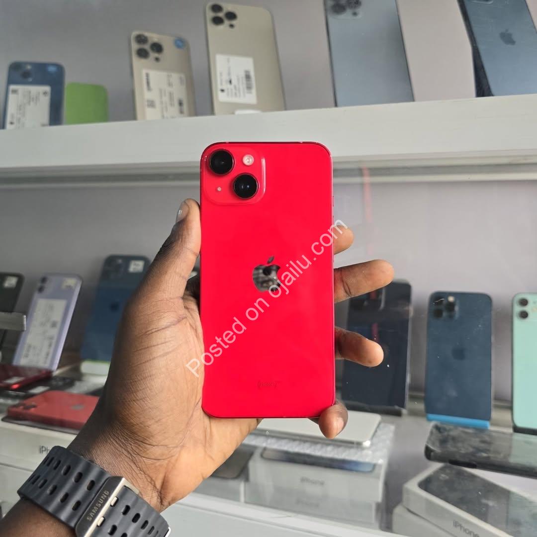 ₦560K! iPhone 14 Red, 128GB, UK Used, 89% Battery: Free Pouch + Privacy Guard