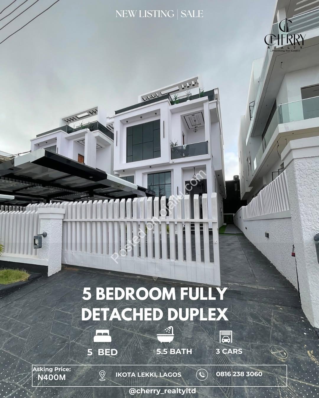 **Jacuzzi & Pool Oasis: 5BR Ikota Duplex – 400M**