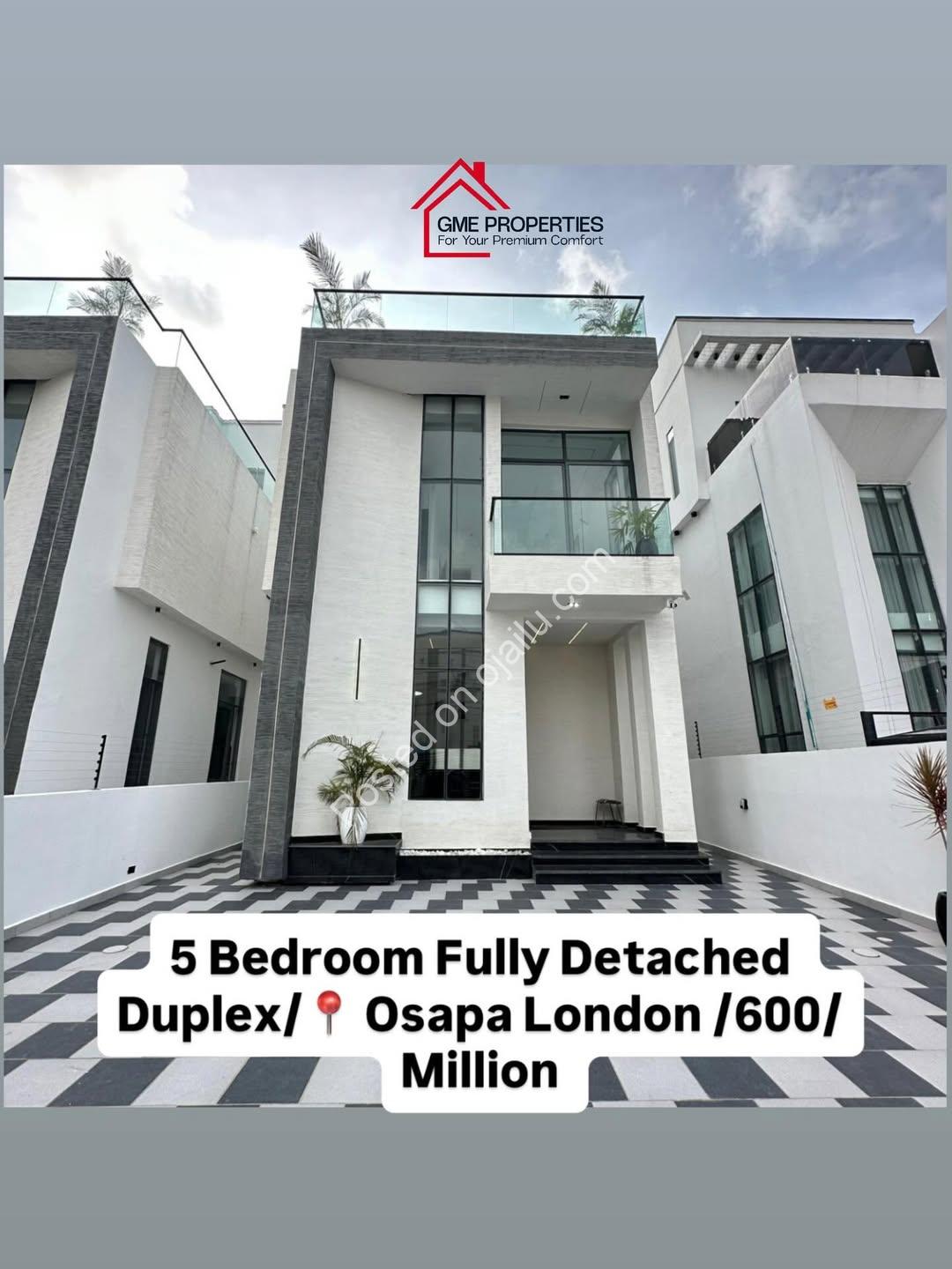 5-Bed Duplex with Pool, Gym & Cinema in Osapa