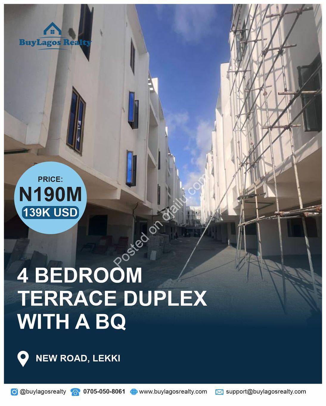 Your Dream Home Awaits: 4BR Terrace Duplex in Prime Lekki