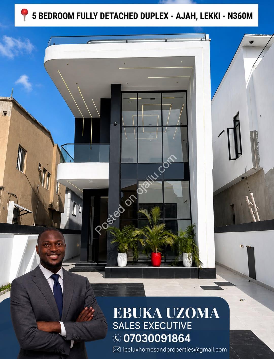 Sophisticated 5-Bed Duplex in Secure Ajah Estate