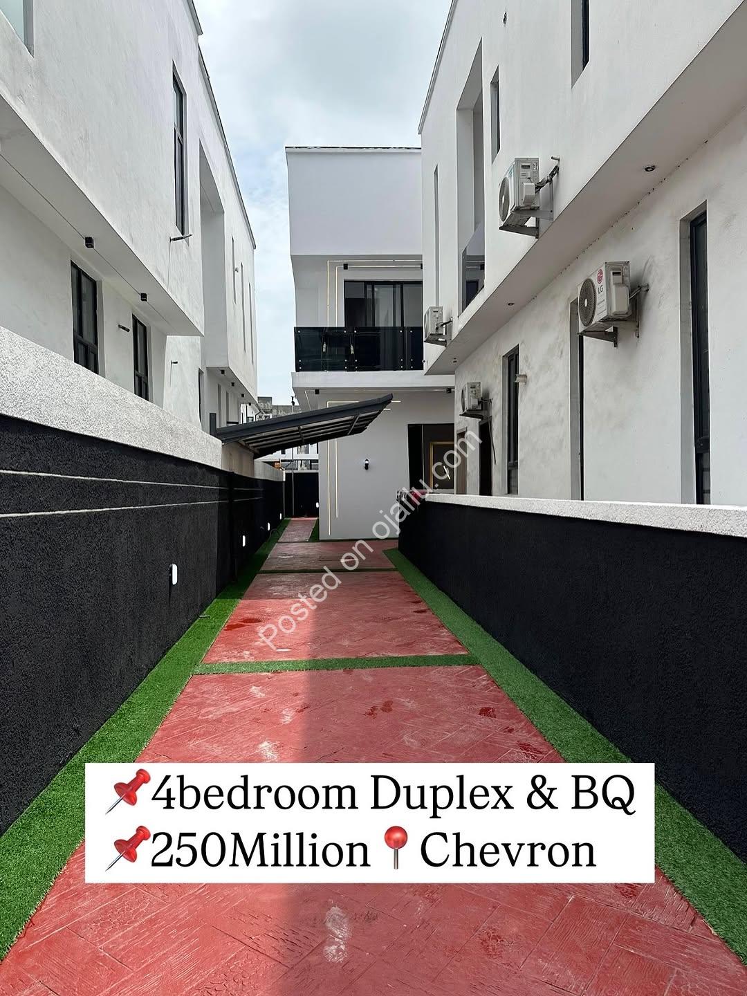 4-Bed Duplex with BQ in Chevron Lekki