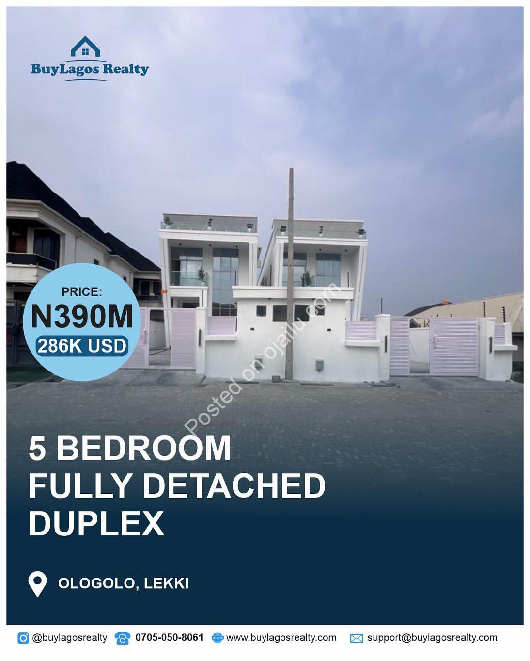 Your Dream Home Awaits: 5-Bed En-Suite Duplex in Ologolo