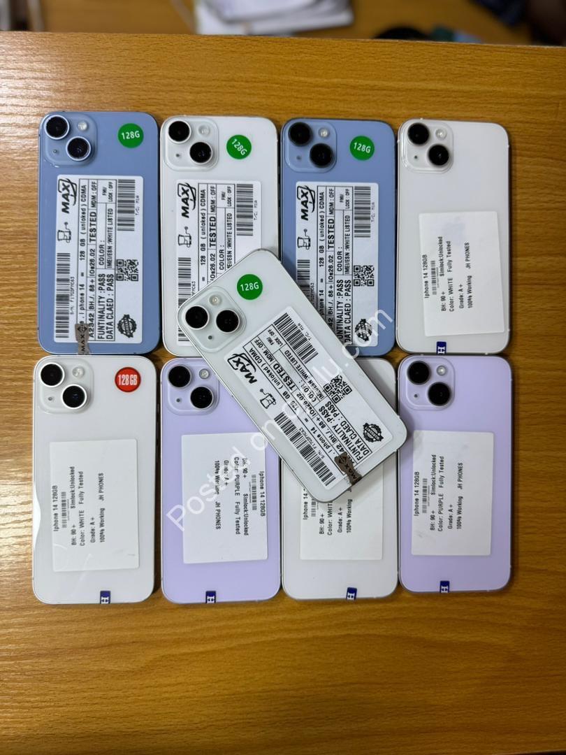 UK Used iPhone 14: 128GB, 88%+ Battery, ₦480K Only!