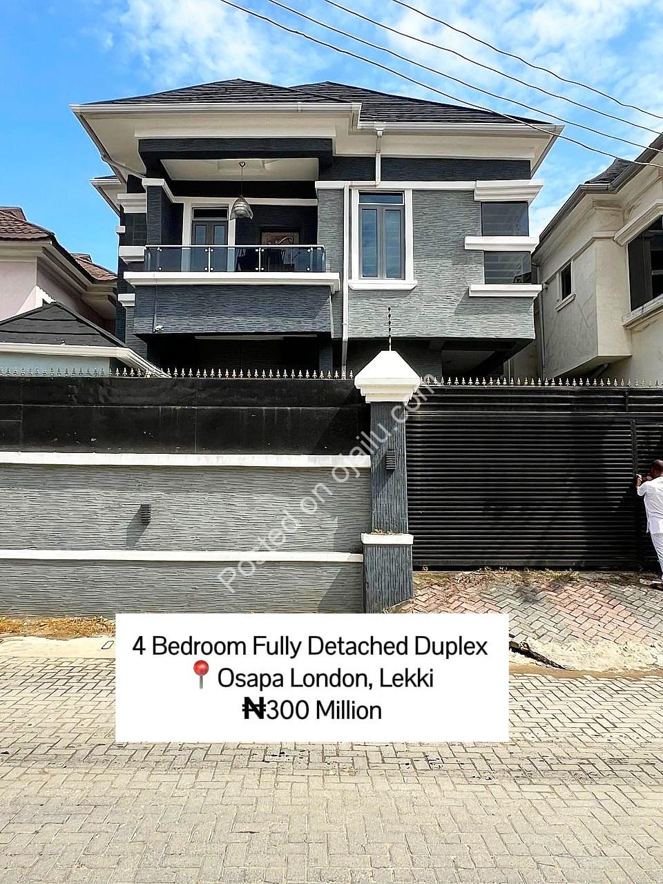 Your Dream Home Awaits: 4BR Duplex in Osapa, Lekki