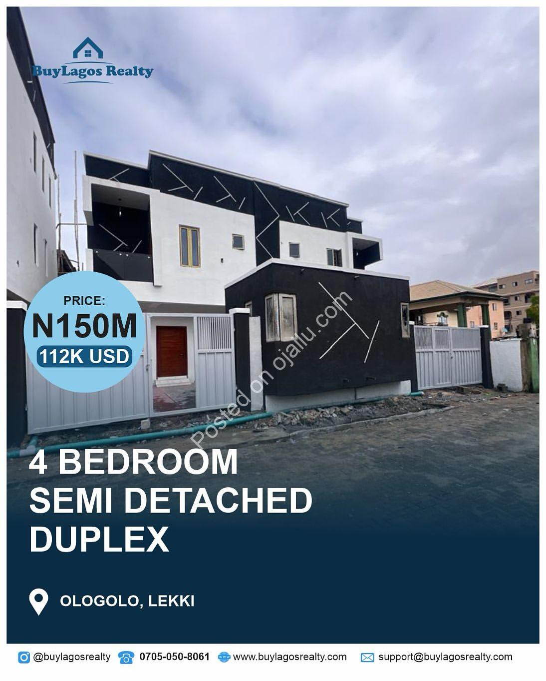 Lekki’s Finest: 4-Bed Ensuite Haven, 150M