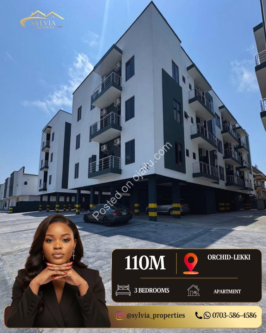 Spacious 3-Bed Lekki Home – Prime Orchid Road!