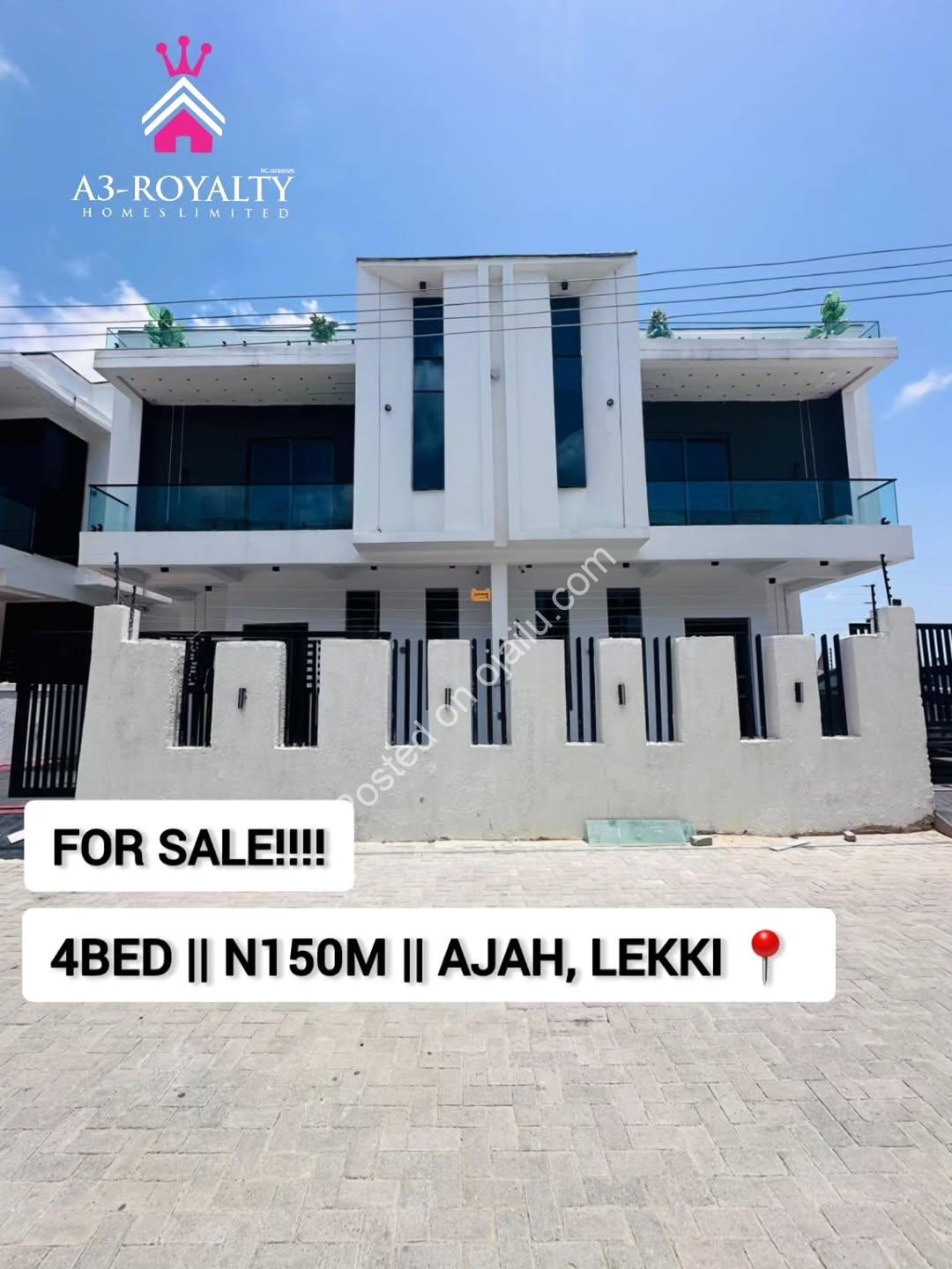Move-In Ready 4-Bed Duplex in Gated Ajah Estate