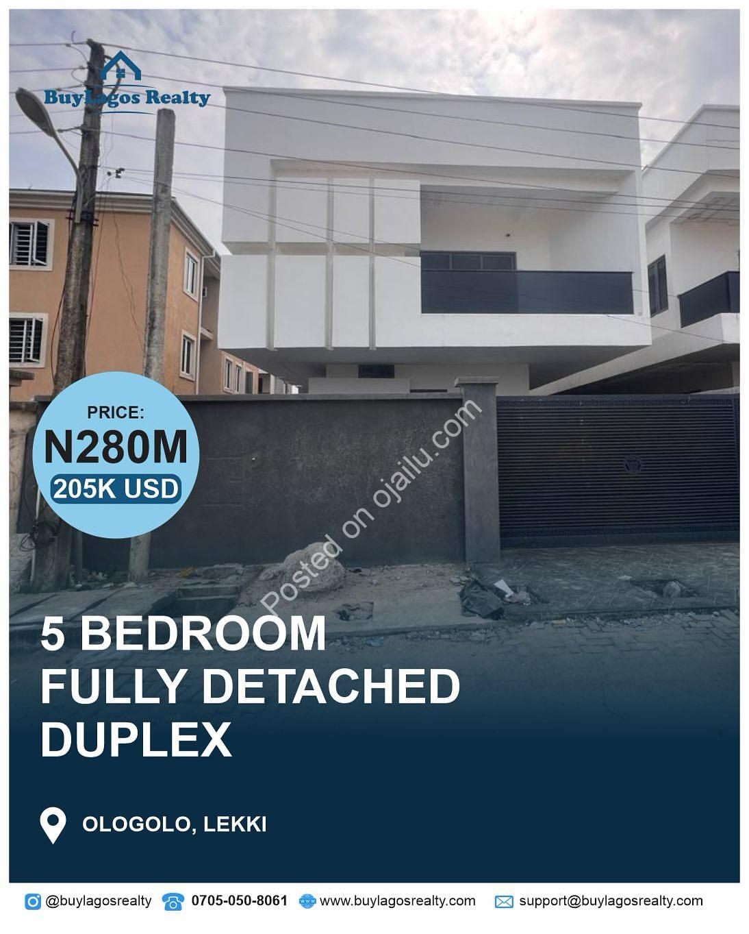5-Bed En-Suite Duplex: Sophisticated Living in Ologolo