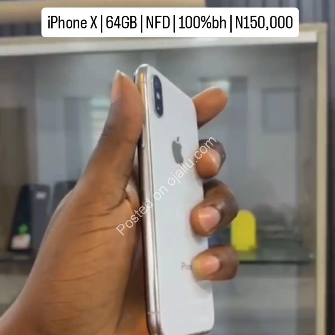 Premium iPhone X 64GB | 100% Battery | N150K Only