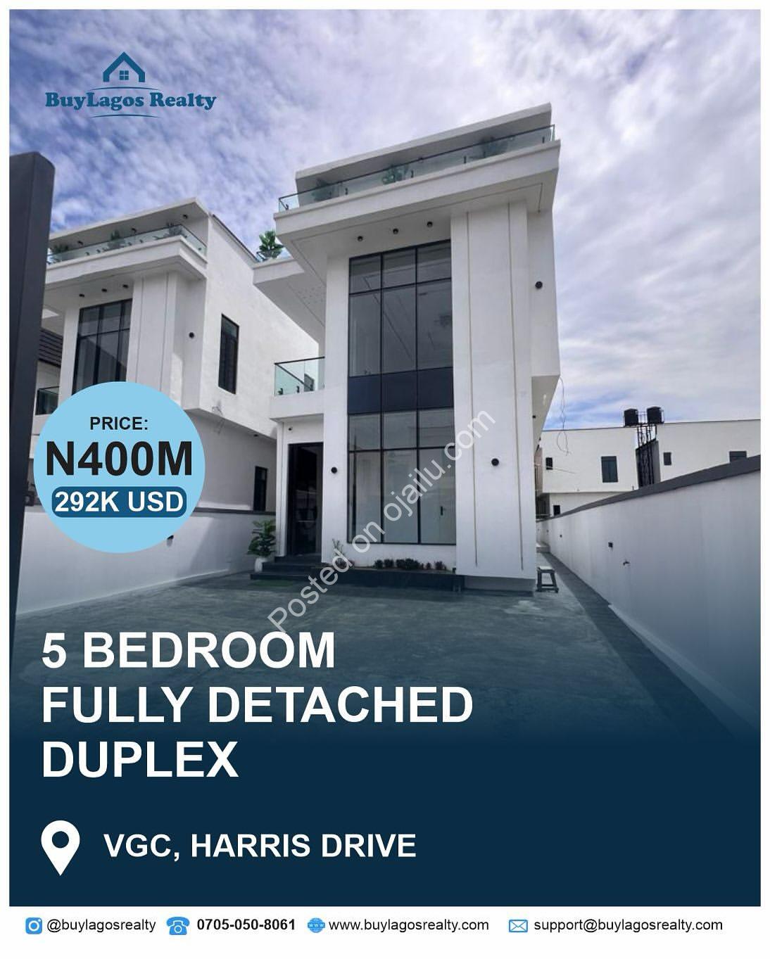 En-suite Elegance in VGC: 5BR Duplex for ₦400M