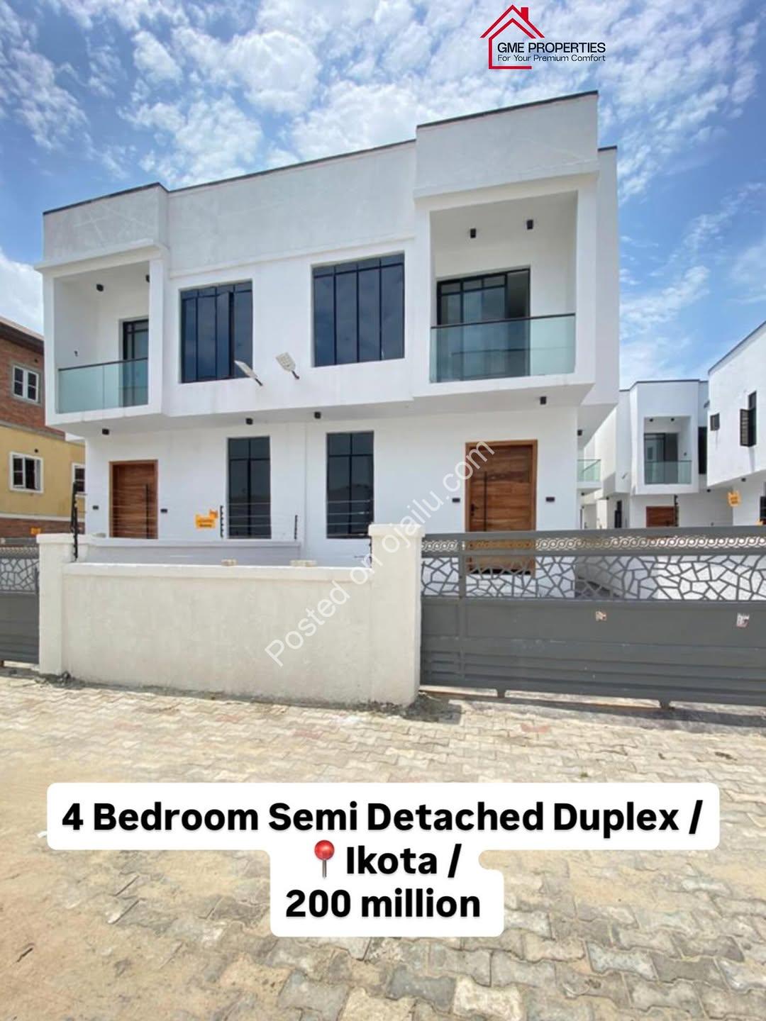 Ikota’s Finest: 4-Bed Ensuite Semi-Detached Duplex