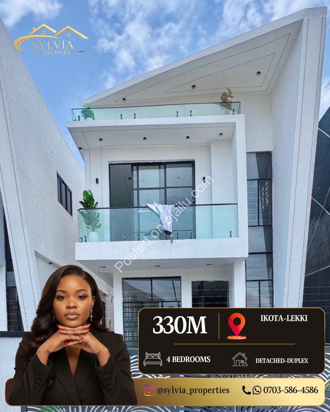 Opulent 4-Bed Duplex with Pool in Gated Ikota Estate