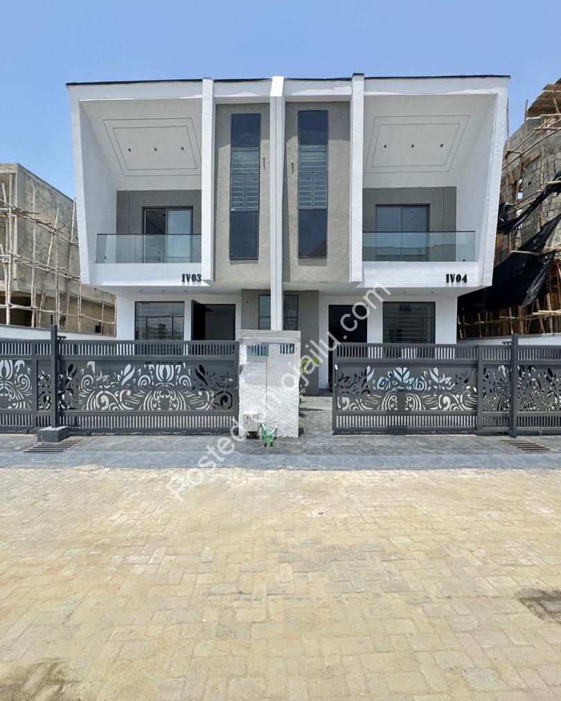 Ikota’s Finest: 4-Bed Semi-Detached with Stamped Floors & Cinema Sound