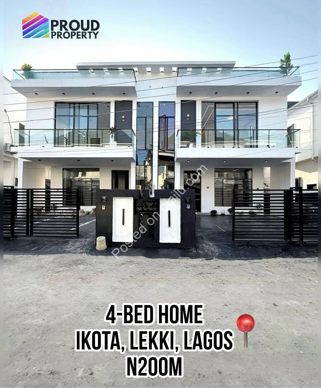 Ikota Executive 4-Bed Duplex: 40% ROI, ₦15M/Month Potential