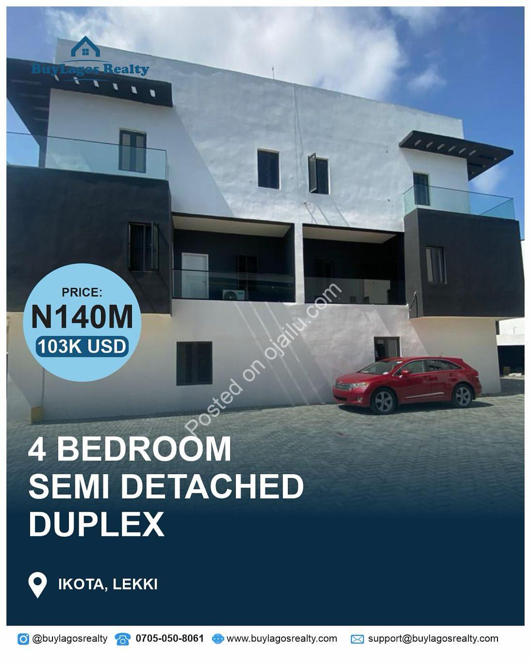 Step Into Your Ikota Dream: 4-Bed Duplex with En-Suites
