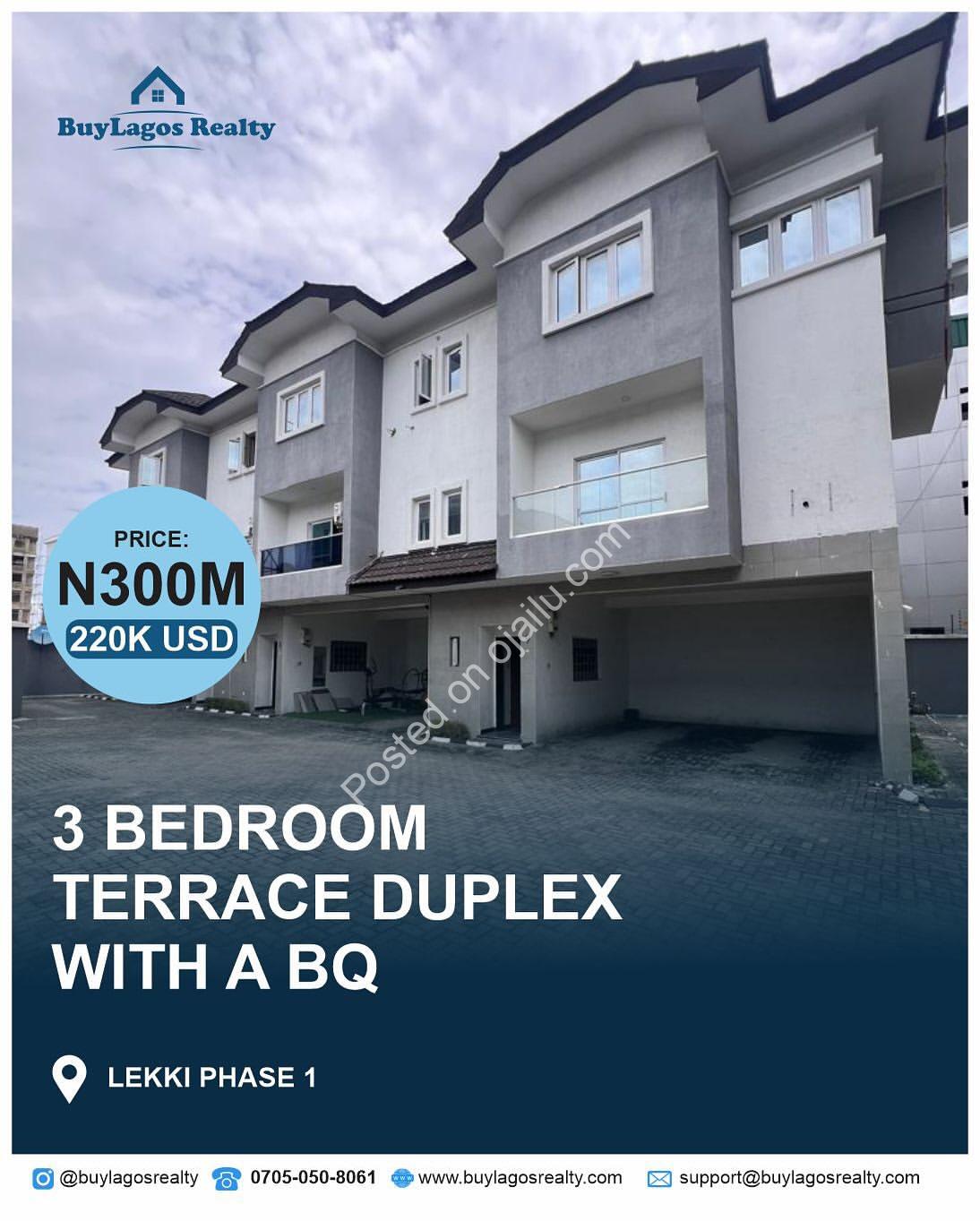 Your Lekki Dream: 3-Bed Terrace + BQ