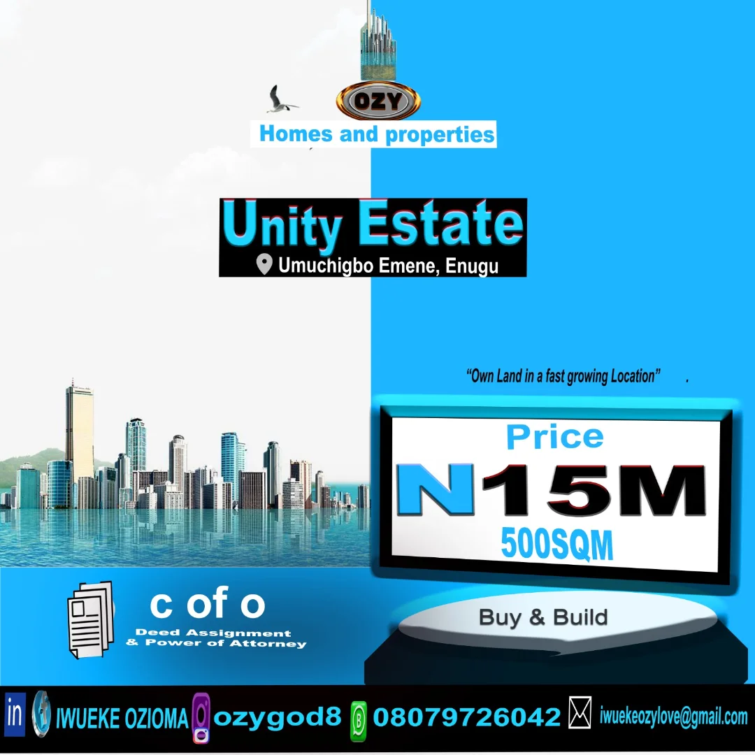Your Plot, Your Palace: Secure C of O Land in Thriving Enugu
