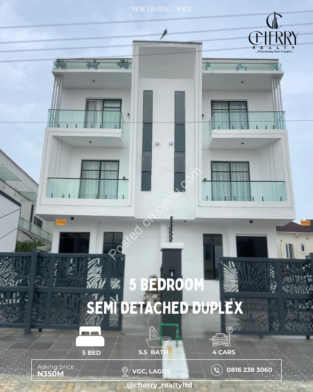 Secure 5-Bedroom Duplex: Move-In Ready in VGC