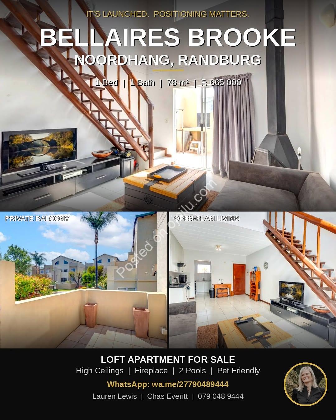 Sunlit Loft with Fireplace & High Ceilings – R665k
