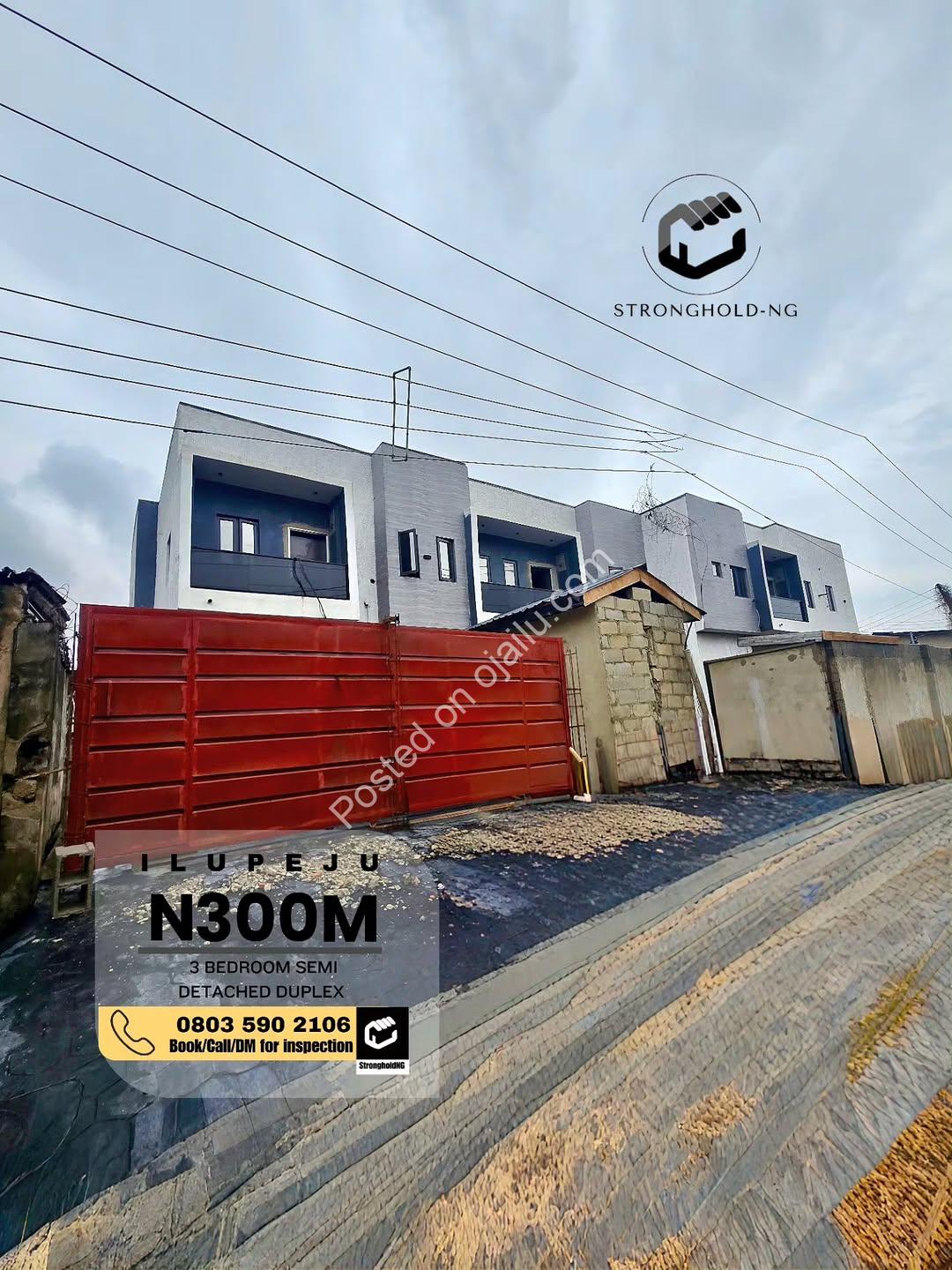 Smart 3-Bed Semi-Detached Duplex in Ilupeju Estate