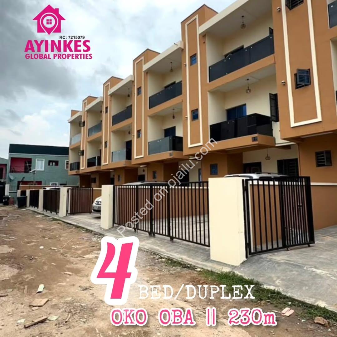Brand New 4BR Terrace Duplex in Gated Oko Oba Estate