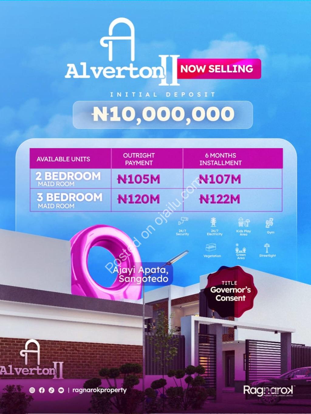 Designed for Lagos Rain: Secure 3BR at The Alverton, Sangotedo
