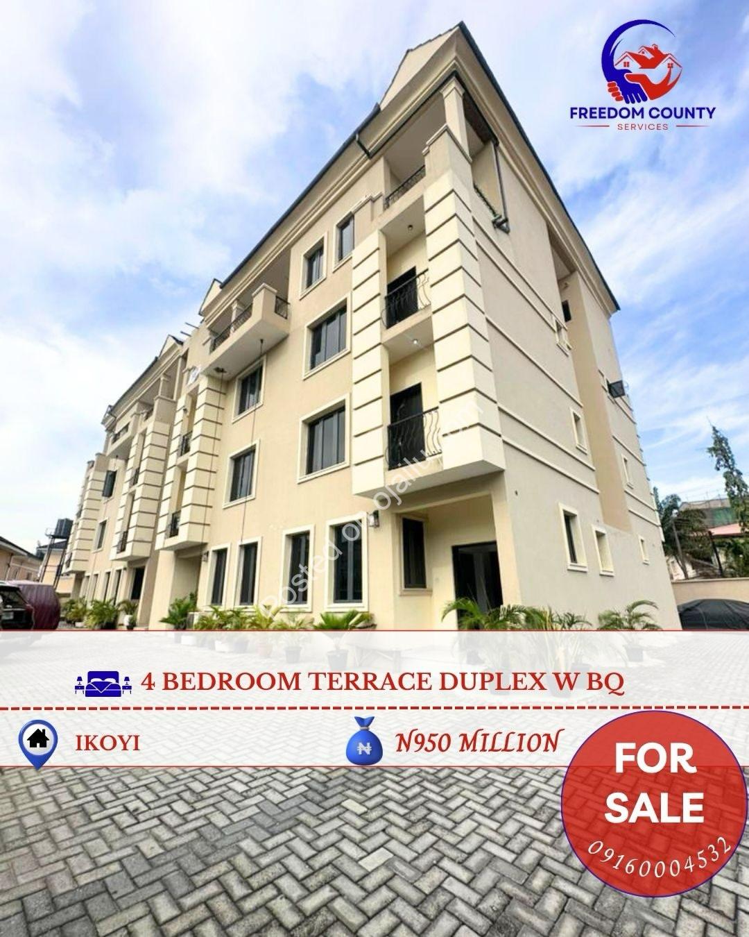 Ikoyi’s Finest: 4-Bed Terrace with BQ & Gourmet Kitchen