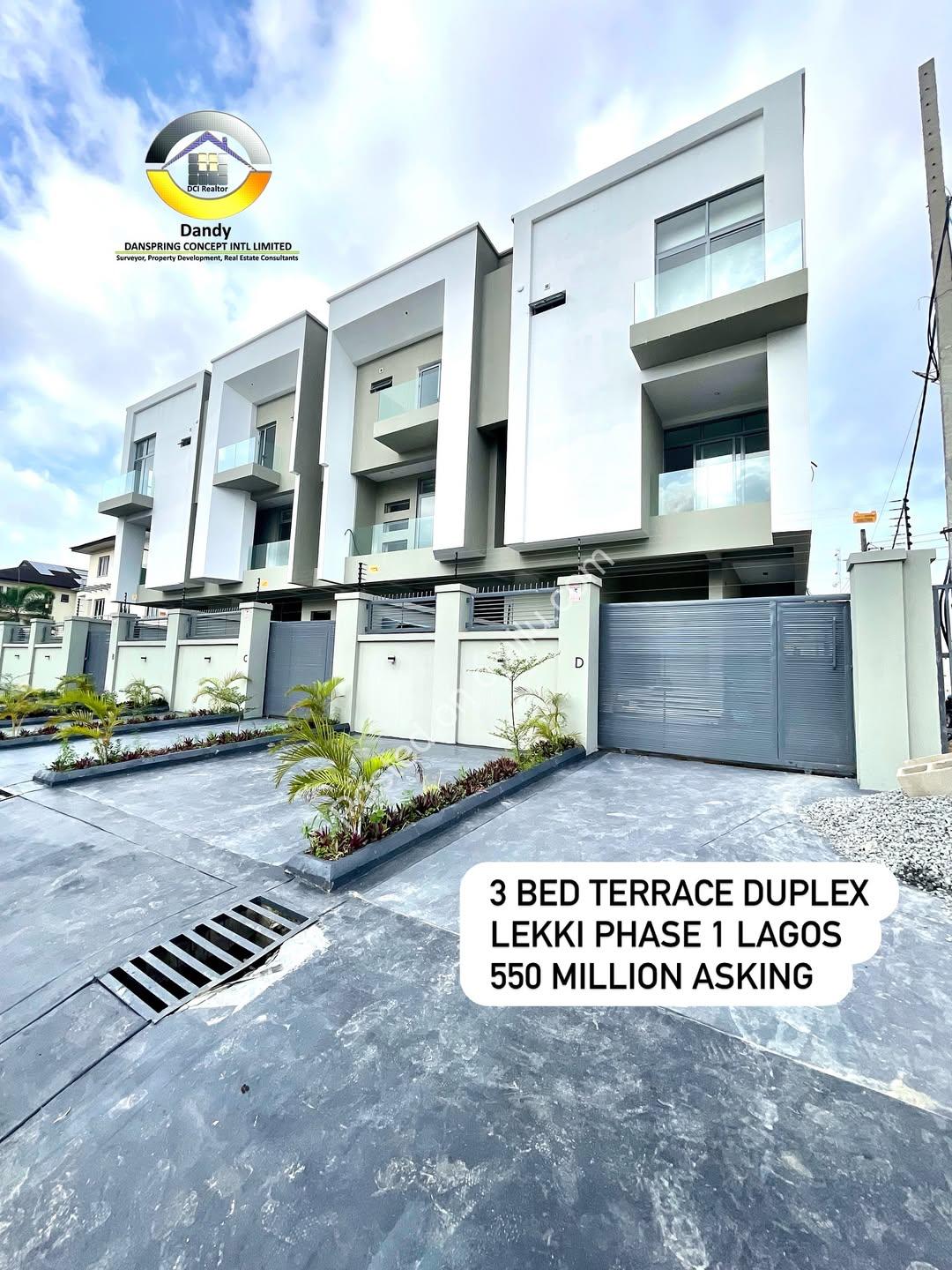 Contemporary 3BR Terrace Duplex with Global C of O – Lekki Phase 1