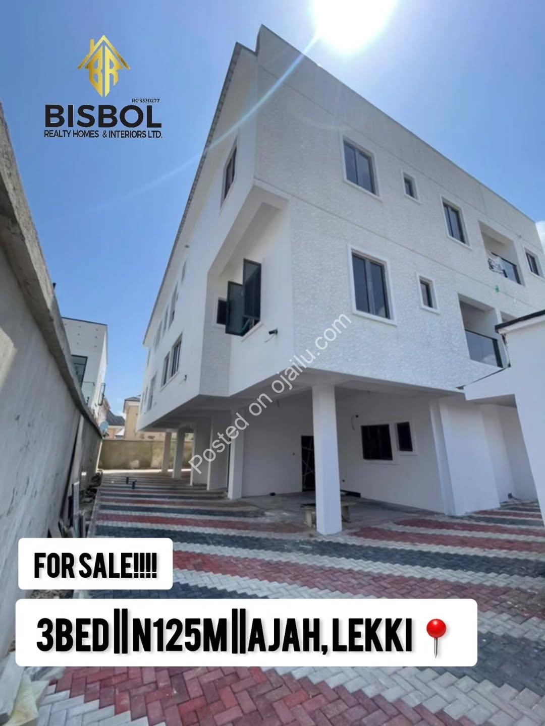 Move-In Ready: 3BR Ajah Apartment – 125M