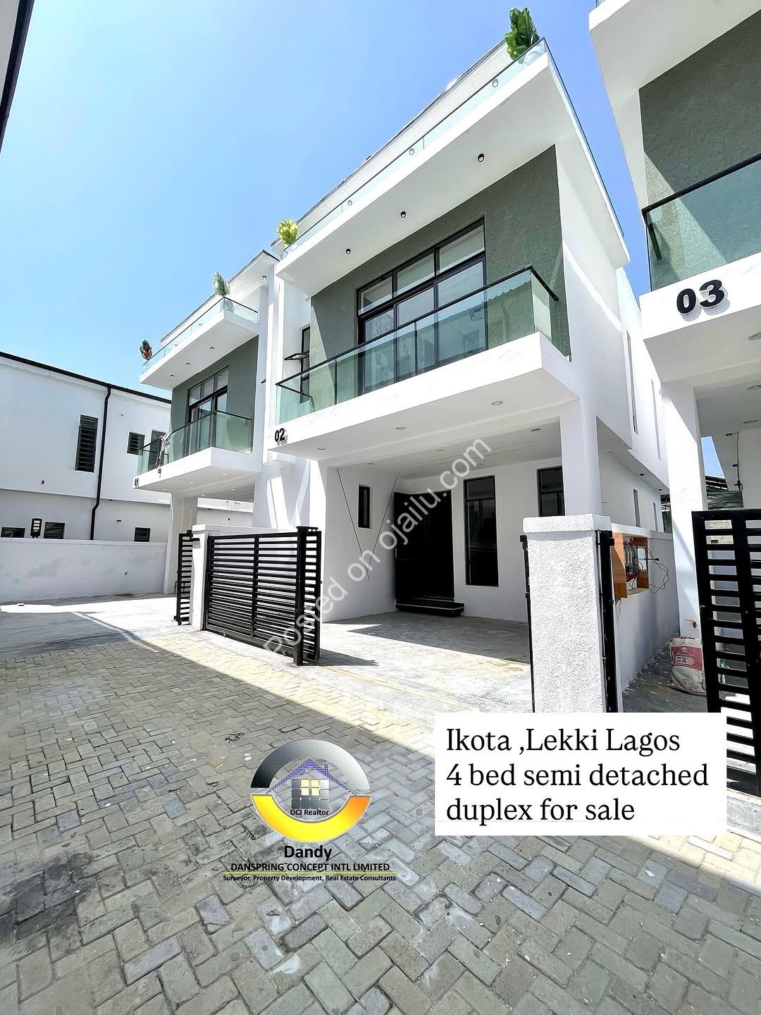 Brand New 4-Bed Semi-Detached Duplex with Global C of O