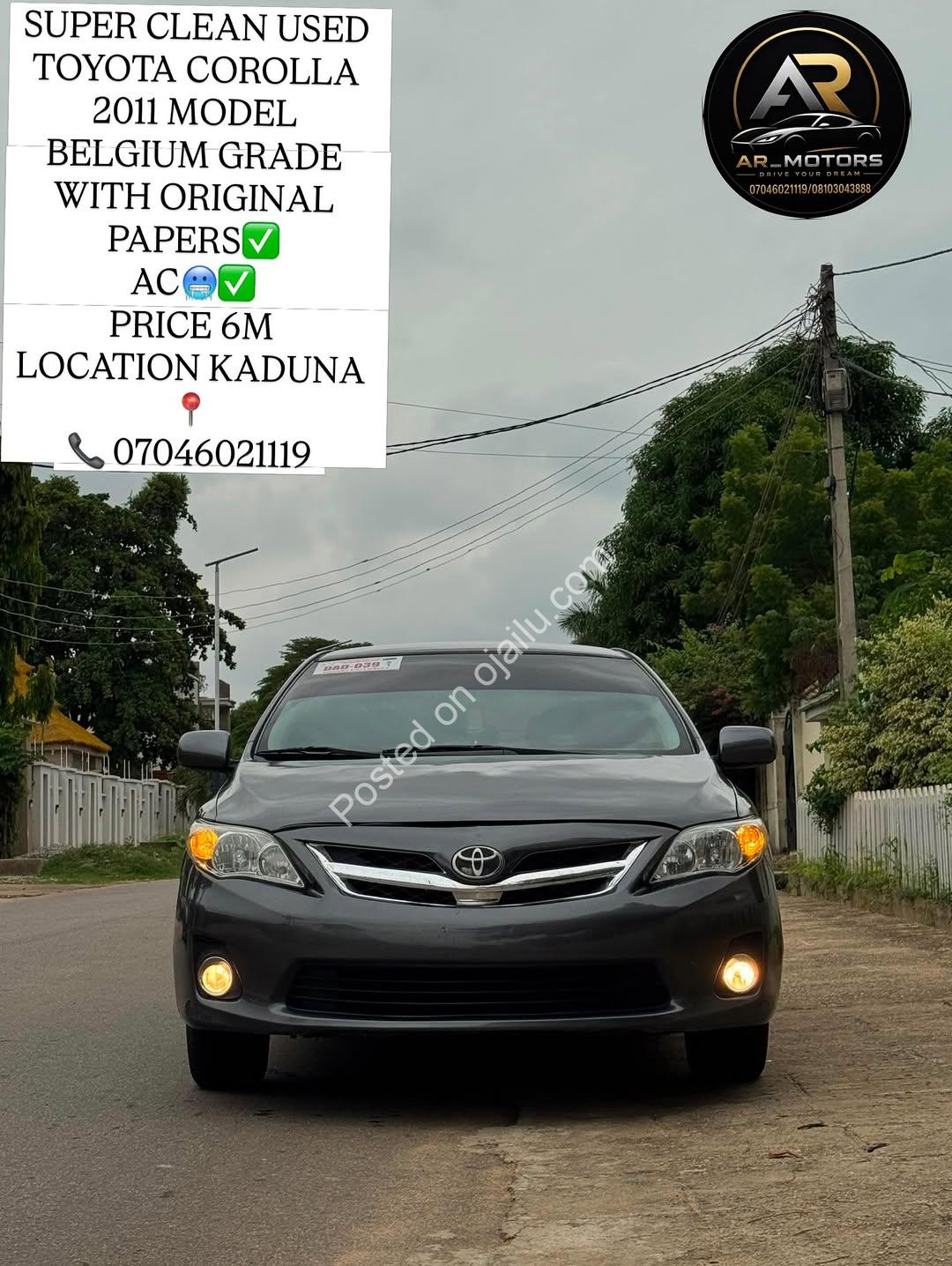 2011 Clean Toyota Corolla: Belgium Grade, AC, Unmatched Value in Kaduna