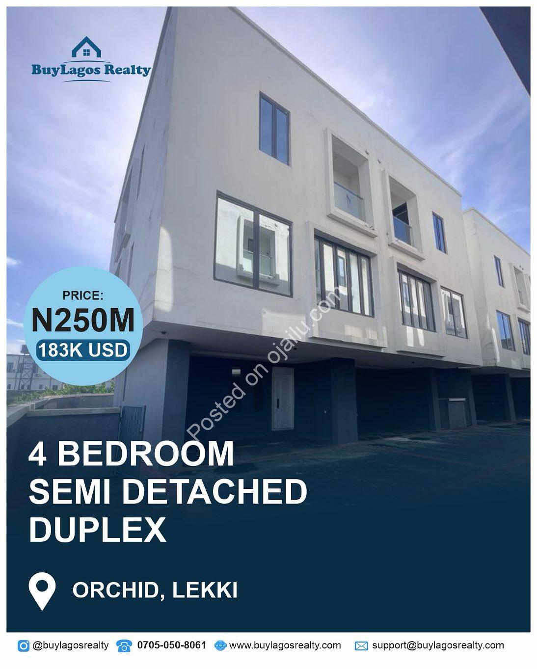 Your Dream Home Awaits: 4BR Duplex with Pool in Orchid, Lekki