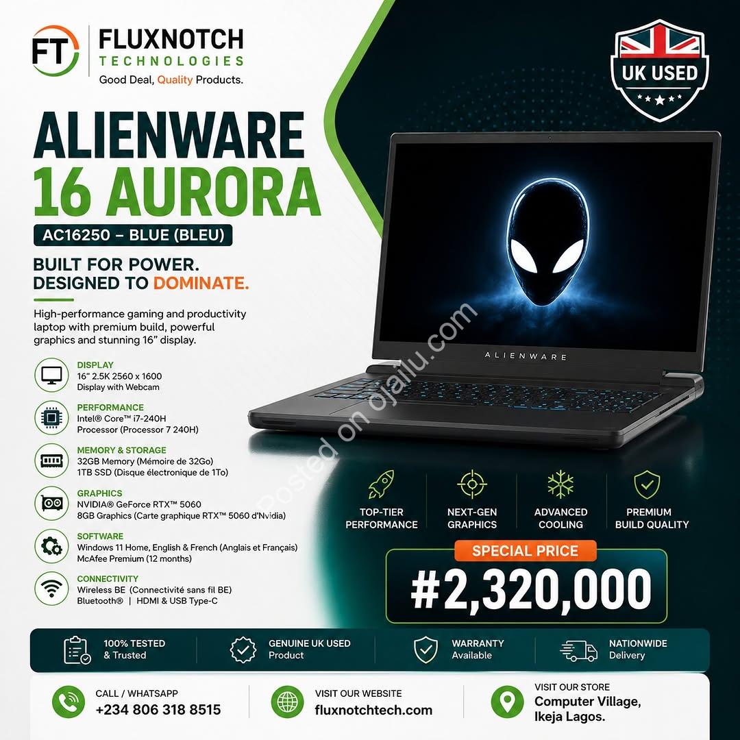 Uncompromised Power: Alienware 16 Aurora Ready for 4K & AAA Gaming