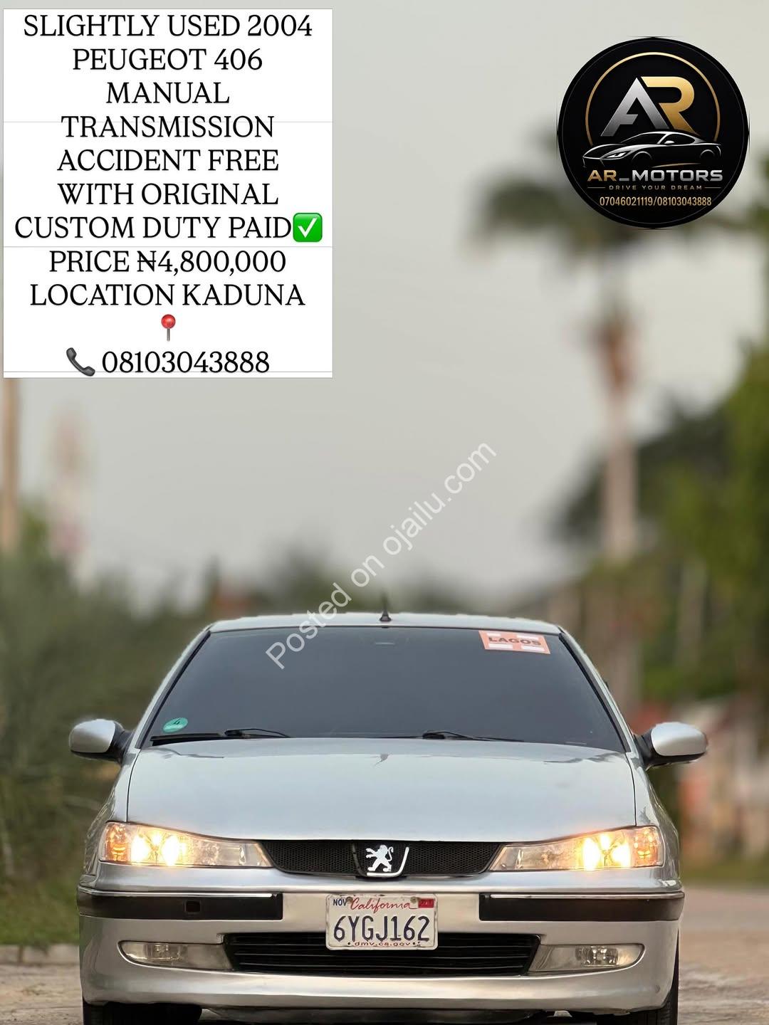 Unmissable 2004 Peugeot 406 – Duty Paid & Accident-Free!