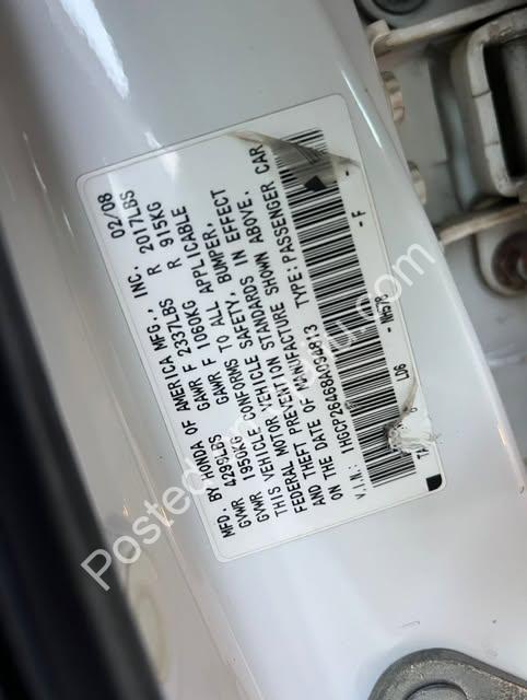 2008 Honda Accord, Low Mileage, Fully Custom Papers – ₦7M Only!   08103043888