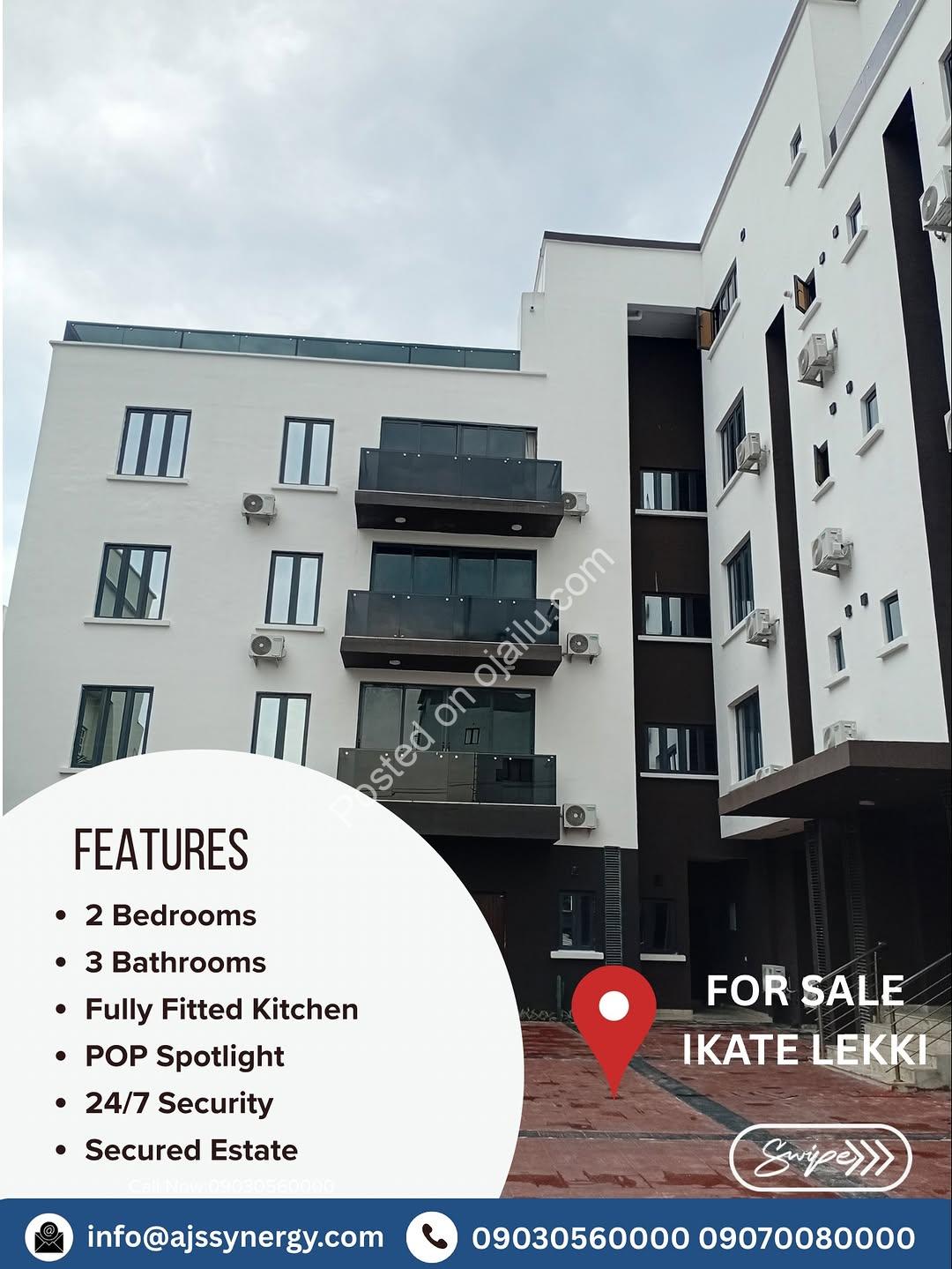2-Bed Ikate Gem: AC, C of O, Semi-Furnished – N280M