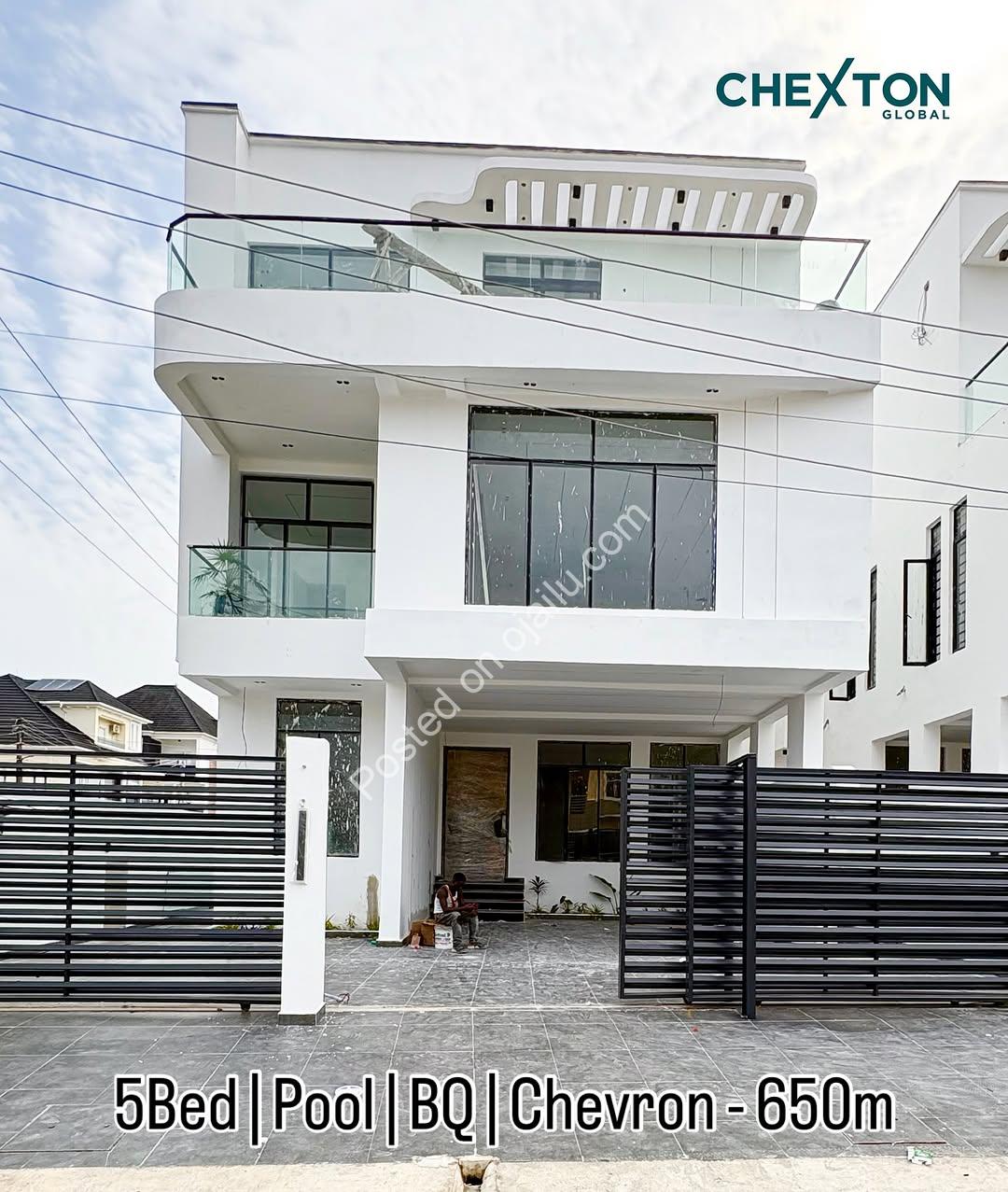 Brand New 5-Bed Duplex: Pool, BQ, Gov’t Consent