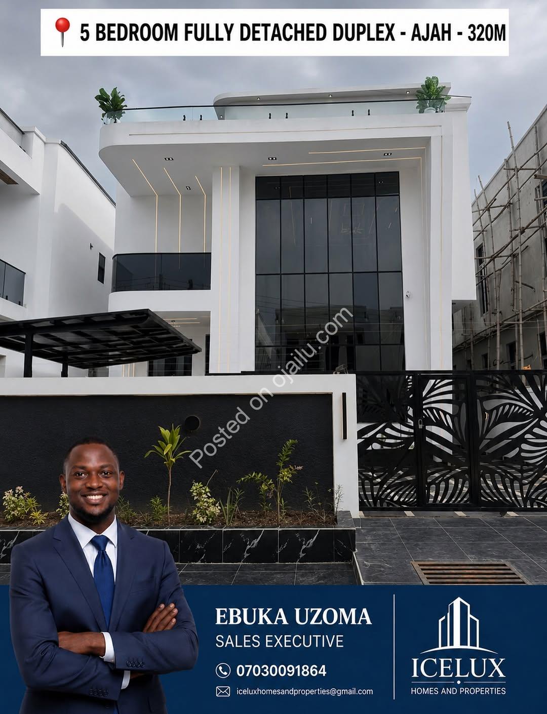 Rare 5-Bed Duplex with Premium Finishes in Ajah