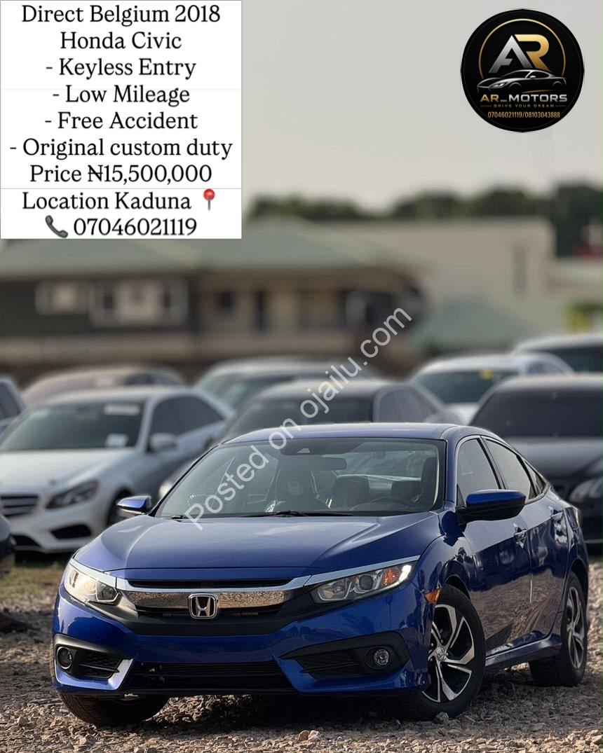 2018 Honda Civic: Keyless, Low Miles, Duty-Paid Kaduna Gem