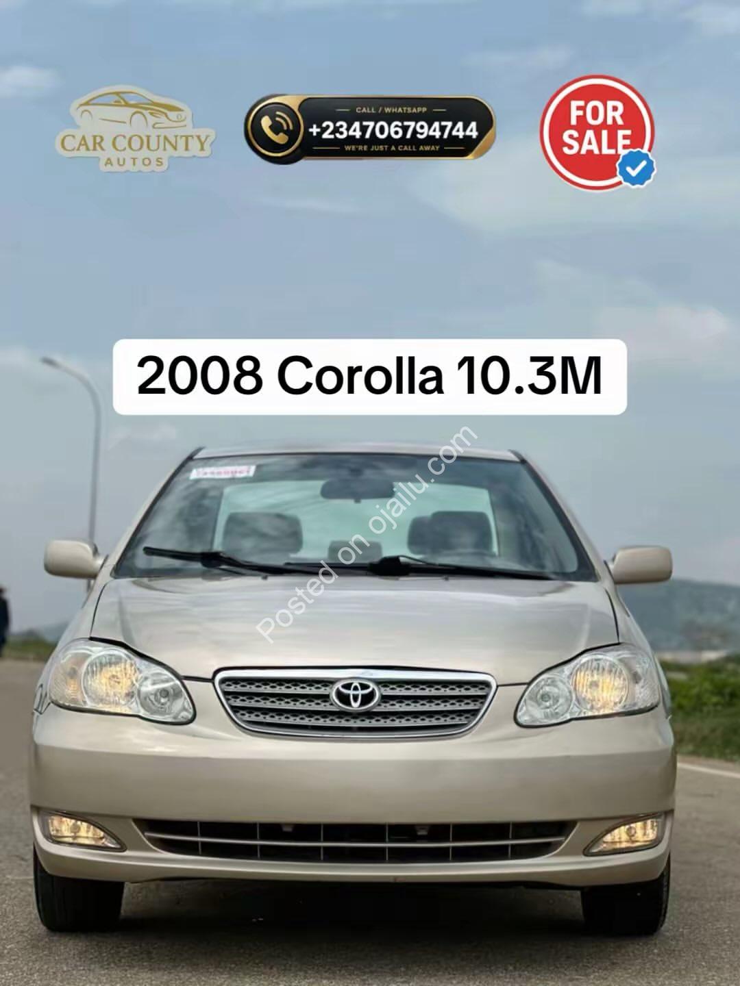 2008 Toyota Corolla: Accident-Free & Drive-Ready in Abuja