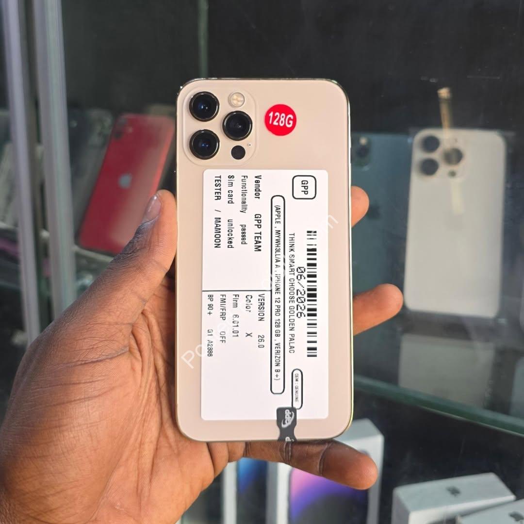 Limited Edition Gold iPhone 12 Pro – 91% Battery, Free Gifts!